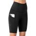 Ddobb women cyclist with bags high waist sport shorts women summer short sports pants opaque yoga shorts leggings pants gym fitness outdoor m black