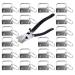EWONICE Glass Running Pliers and 40 Pcs 1 Inch Fob Chain Wristlet Hardware with Key Ring (Key Fob with Pliers) Key Fob With Pliers Set