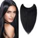 18" One Piece Secret Wire in Real Human Hair Extensions #1 Jet Black (65g)