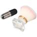 Black Capsule Cosmetic Brush Kit Synthetic Fibre Pink Blue White Round Base Shape Makeup Brush