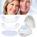 Dazluxe 2 pair of instant veners dentures for plug in artificial teeth temporary smile teeth covers for bad teeth veneers at the top and bottom artificial teeth for women and men