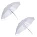 Neewer 2 Pack 33"/84cm White Translucent Soft Umbrella for Photo and Video Studio Shooting