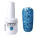 Vishine Nail Salon UV Manicure Polish Soak Off Gel Polish Nail Art Glitter Cadetblue(708) #708