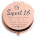 Sweet 16 Gifts for Girls Rose Gold Compact Mirror Happy 16th Birthday Inspirational Gifts for Niece Granddaughter Daughter Teen Girl for Graduation Gift Thanksgiving Gift Unique Gift