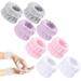 4 Pairs Wrist Washband Wash Set Microfiber Wrist Sweat Bands Ladies Soft Wristbands Face Washing Wristband Spa Wrist Towel Women Face Wash Wristband for Women Prevent Liquid from Spilling Down Arms