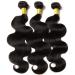 8A Grade Brazilian Body Wave Hair Bundles - 100% Virgin Human Hair Extensions (12 14 16 inch) - Natural Black Color - Buy Online on GoSupps.com