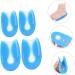 NOLITOY U-Shaped Heel Pads - 2 Pairs Silicone Insoles for Foot Care | Comfortable Half Yard Crash Pads for All Shoe Types - Buy Online on GoSupps.com