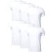 Full Time Sports Tech 6-S Pack sorted short-sleeved leisure tops multipack men's t-shirts with a circular neckline L 6 Pack-Short Sleeve White