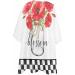 Buy Red Flower Plaid Barber Cape - Adjustable Hair Cutting Cape for All Ages | 55x63 Inch Watercolor Design | Ideal Hairdressing Accessory - Buy Online on GoSupps.com