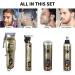Bestauty Professional Hair Clippers Men T-Blade Trimmer Kit with LCD Display Cordless Barber Clipper for Hair Cutting Kit with 11 Limit Combs Hair Trimmer Beard Trimmer Nose Trimmer Rechargeable Gold - Buy Online on GoSupps.com