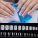 Noverlife 1200PCS Full Cover Short Square False Nail Tips - Clear & Natural | 10 Sizes for Salon & DIY Nail Art - Buy Online on GoSupps.com