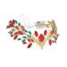 IYOU Light Up Deer Crown Red Crystal Christmas Fairy Headband Led Rhinestone Costume Xmas Hair Accessories for Women