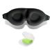 XINFUSHERUI Men's and Women's Sleep mask Comfortable and Soft 3D Eye mask 0 Light Transmission Suitable for air Travel Lunch Break Outdoor Rest Blackout Eye mask(Black)