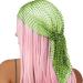 AIBEARTY Women Girls Mesh Rhinestone Headbands Glitter Hollow Out Wide Hairbands Elastic Turban Kerchiefs Crystal Headscarfs Wrap for Rave Party Festival Nightclub Fluorscent Green