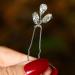 Barode Bridal Wedding Hair Pins Set of 3 - Water Drop & Leaf Rhinestone Headpieces in Silver for Women and Girls - Buy Online on GoSupps.com