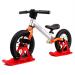 Snow Sledge Board Set for 12 inch Balance Bike Scooter Parts, No Pedal Training Bicycle Skiing Walker for Kids and Toddlers Red