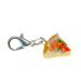 Miniblings Pizza Charm Zipper Pull Food Pizza Pieces piece - Handmade fashion jewelry I Silver chain pendant - Betel pendant beggar bracelet - Pendant for bracelet