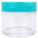 Beauticom 12 Piece 1 oz Acrylic Round Clear Jars with Flat Top Lids - Perfect for Creams Lotions Makeup & Herbs - SKY BLUE TEAL - Buy Online on GoSupps.com