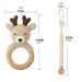 TIAN-K Baby Pacifier Chain - Soft Braided Deer Design Holder for Boys & Girls - Perfect Toddler Toy - Buy Online on GoSupps.com