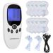 EMS TENS device Pain therapy muscle stimulation devices with two outputs 2 channels at the stimulus flow muscle stimulator with 8 pieces of electrodes pads for muscle building pain relief muscle man -puller