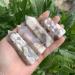 FUERLI Natural Cherry Agate Tower | Purple Flower Agate Stick Crystal Decor | International Shipping Available - Buy Online on GoSupps.com