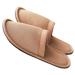Disposable Spa shoes 5 pairs closed toes non-slip non-one-way hotel house shoes for women and men ideal for hotel spa guests nail studio 29cm/11.4inches Light Brown