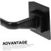 Alipis 2pcs Storage Rack Stainless Steel Wall Shelf Wall Mount Tower Holder Wall-Mounted Towel Bar Rag Rack Blackx2pcs 30.5X7X7CMx2pcs - Buy Online on GoSupps.com