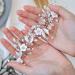 Unsutuo Silver Crystal Flower Bridal Hair Vine | Wedding Hair Accessories for Women and Girls - Buy Online on GoSupps.com