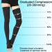 Open Toe Thigh High Compression Stockings 20-30 mmHg for DVT Varicose Veins & Edema Relief - X-Large Black Support Hose for Men & Women - Buy Online on GoSupps.com