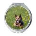 Mirror makeup mirror Dog Meadow Play Race Fun Action Romp Run Jump pocket mirror portable mirror