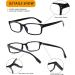Kerecsen 4 Pack Reading Glasses for Women/Men | Lightweight Spring Hinges Readers 2.0 Diopters | 4 Pack Black Eyeglasses - Buy Online on GoSupps.com