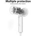 Ionic Hair Dryer Constant Temperature Control Portable Folding Travel Hair Dryer with Super Wind Power and Overheating for Home Use (White) (US Plug 110V) - Buy Online on GoSupps.com