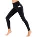Heathyoga Yoga Pants with Pockets for Women Leggings with Pockets for Women High Waist Workout Leggings Workout Pants Black Medium