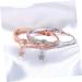 Clispeed Rose Gold & Silver Bicycle Arm Loop Bracelet Set for Women - Stylish Star Hand Decorations - 19.5cm x 1.2cm - Perfect Gift - Buy Online on GoSupps.com