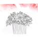 Ipetboom Bridal Headdress Hair Comb Silver Headpiece Bride Insert Comb Wedding Headpiece for Bride Empty Metal Pans for Makeup Silicone Ear Covers Tiara Miss Rhinestones Hair up - Buy Online on GoSupps.com