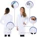 NY Threads Women's Professional Lab Coat - White, Medium | Full Sleeve Poly Cotton Long Medical Coat - Buy Online on GoSupps.com