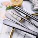 Portable Stainless Steel Camping Cutlery Set with Waterproof Case - Black - Buy Online on GoSupps.com