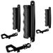Huntingdoor 3 Pack Archery Arrow Puller Rubber Arrow Remover Hand Saver with Belt Quick Release Clip for Removing Various Arrows Black