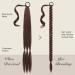 Fine Braid Extensions - 75 cm Reddish Brown Ponytail with Hair Tie | Synthetic Hair Extensions for Women - Buy Online on GoSupps.com
