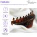 Parcelona French Boss Tortoise Shell Spring Jaw Hair Claw Clip - Medium Size - Buy Online on GoSupps.com