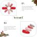 Vatocu Christmas False Nails - Short Red Press On Nails with Snowflake, Elk, and Snowman Designs - 24pcs for Women and Girls - Buy Online on GoSupps.com