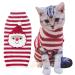 BOBIBI Cat Sweater Christmas Santa Claus Pet Cat Winter Knitwear Warm Clothes Small 1-Santa Claus