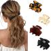 Small Hair Clips Mini Hair Claws for Women Girls  4 Pcs Non Slip Hair Claw Jaw Clamp Stylish Tortoise Shell Barrettes for Thin Thick Hair