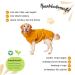 Lills Dog Bathrobe - 100% Organic Cotton Amber Yellow Size S (50 cm Back Length) - Eco-Friendly Pet Apparel - Buy Online on GoSupps.com