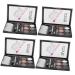 Beavorty 4 Sets Eyebrow Powder Set Eyebrow Brush Multifunctional Cosmetic Accessory Six-color Eyebrow Powder