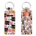 FREEBLOSS 2Pcs Cats Chapstick Holder Keychain 1.5x3.8'' Lip Balm Holder Keychain with Cartoon Cat Pattern Lightweight Lipstick Sleeve Pouch for Women Gift