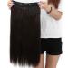 SEGO 58cm Dark Brown Clip-In Hair Extensions | 5 Clips | 100% Human Hair | Realistic Smooth Texture | Whole Head 23-120g - Buy Online on GoSupps.com