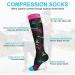 ACWOO Compression Socks 3 Pack for Women & Men - Colorful Long Tube Non-Slip Flight & Running Socks - Ideal for Sports, Travel, Pregnancy - S-M Multi-color - Buy Online on GoSupps.com