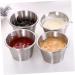 Zerodeko 4pcs Stainless Steel Dipping Sauce Cup Soup Sushi Dipping Bowls Sauce Seasoning Plate Stainless Steel Sauce Dish Gravy Bowl Stainless Steel Portion Cup Desert Round Soy Sauce Bowl - Buy Online on GoSupps.com