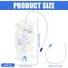  BAIFULAI Set of 6 leg urine bags 1000 ml capacity urinary drainage bags urine collection bags drainage bags with 2 straps valve and T-connector - Buy Online on GoSupps.com